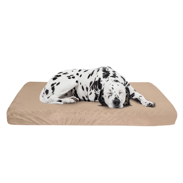 Pet Adobe Pet Adobe Orthopedic Pet Bed - Egg Crate & Memory Foam with Washable Cover 46 x 27 x 4 inches - Tan 174378RHM - main